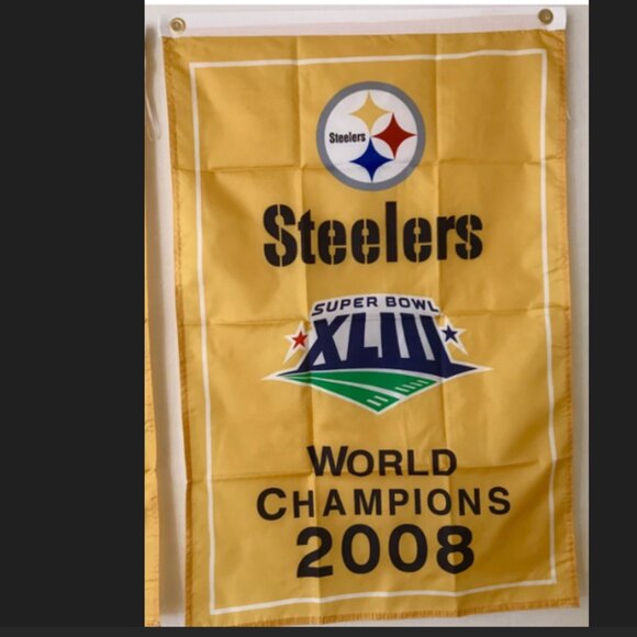NEW Pittsburgh Steelers 3x5 Flag 2008 Super Bowl Champions - Picture 1 of 3